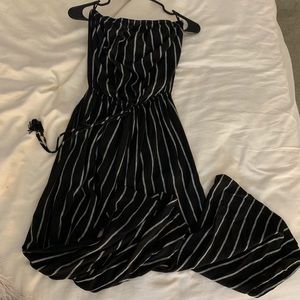 Strapless pant dress